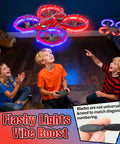 Children playing with Spider Drones for Kids and Adults With 360 Degree Flips and Toss Launch 2 4Ghz Remote Auto Hover Obstacle Avoidance LED