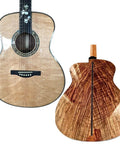 Front and back view of acoustic guitar with Pro Grade Brite Tone Polyurethane Instrument Finish High Solids Non Yellowing Clear Coat