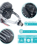 150W LED Retrofit Kit Workhorse For Street Lights And High Bays 5000K Cool White 18000 Lumens showcasing cooling system