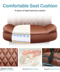 Built For Big And Tall Folks Leather Office Chair With Footrest And Adjustable Headrest, cushion layers and design