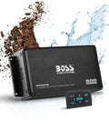 4 Channel ATV UTV Marine Amplifier With Bluetooth Remote Plug And Play, 125W Max Per Channel, rugged, water and dirt resistant