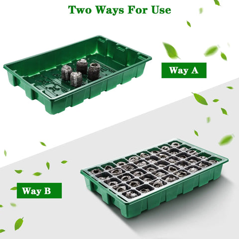 3 Pack Seed Starter Tray Kit With Grow Light Germination Trays Humidity Dome 120 Peat Pellets 3 LED Light Covers USB Cable 100 Plant Labels And 2 Garden Tools Gift To Kickstart Your Seed Starting
