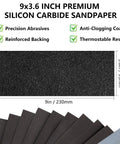 Top Notch 120 Grit Wet Dry Sandpaper Sheets Pack, 9 x 3.6 Inch, 21 Pcs, Aluminum Oxide, Electro Coated for Even Grit and Long Lasting Durability