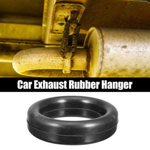 Heavy Duty Universal Muffler Silencer Hanger Bushings Kit With Rubber Mount Brackets For Tail Pipe Support And Car Exhaust Insulator O-Ring Design Fits Most Rides Perfectly, black rubber exhaust hanger ring