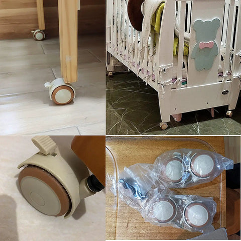 Badass Heavy Duty Swivel Casters With Rock Solid Lock Brakes, set of 4 wheels on furniture for smooth glide and easy mobility.