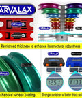 Carvalax Pipe Tube Bender Set For 1/4 To 7/8 Inch O.D. LITE Version displays seven color-coded aluminum benders and a sturdy case.