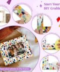 Decorate Your Own Mosaic Picture Frame Kit With Colorful Mosaics Glue Spreader Grout And Everything You Need For 5x7 Or 4x6 Photos DIY Mosaic Craft Kit For Adults Christmas Valentines Day Gifts displayed with crafting steps.