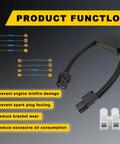 Muzzler Harness Disable Kit For Honda 3.5L V6 Engines shown with connectors and resistors for smoother, quieter ride.