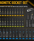 80-Piece Deep Impact Driver Bit Set With Magnetic Nut Drivers SAE And Metric Sockets Universal Sockets Extensions Socket Adapters