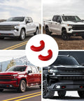 Chevy Silverado and Sierra trucks with Tow Hook Covers For Chevy Silverado 1500 2007-2026 And GMC Sierra 1500 2007-2018