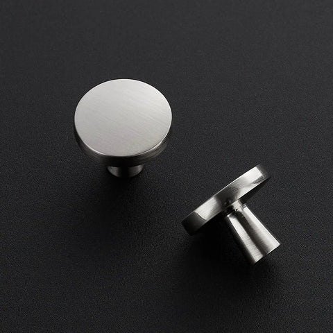 30 Pack Brushed Nickel Drawer Knobs 1-1/4 Inch Solid Round Cabinet Knobs For Kitchen Cupboards Dressers And Cabinets Easy Install Hardware