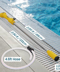 Cordless Water Transfer Pump Stick Go Cordless with 20V Battery Compatibility 720 GPH next to a pool with hose