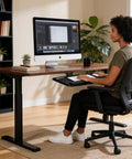 Smooth Glide Under Desk Keyboard Tray Featuring Adjustable Tilt And Height Controls 25 X 10 Inch Drawer Platform with User Typing