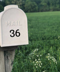 Mailbox with '36' using 1260 Pcs Dope Vinyl Letter Stickers Set In 10 Sheets Black Self Adhesive Numbers One Inch Size