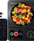 Smart Food Kitchen Scale With Nutritional Calculator And Timer, 0.1g Precision For Easy Meal Prep, fruit display, black