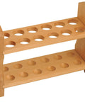 Beechwood Test Tube Rack, 9 Inch, Holds 12 Tubes With 20mm Holes, Rugged Wooden Lab Gear And Organizer For Science Class Or Lab