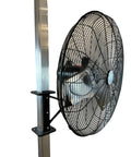 Heavy Duty Boat Dock Fan Mount For Four Inch Square Posts featuring sturdy aluminum support for durable outdoor cooling.