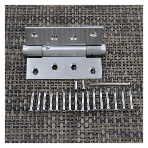 Two Pack Ball Bearing Butterfly Butt Self Closing Door Hinges Stainless Steel 5 Inch Adjustable for Wooden Interior Doors