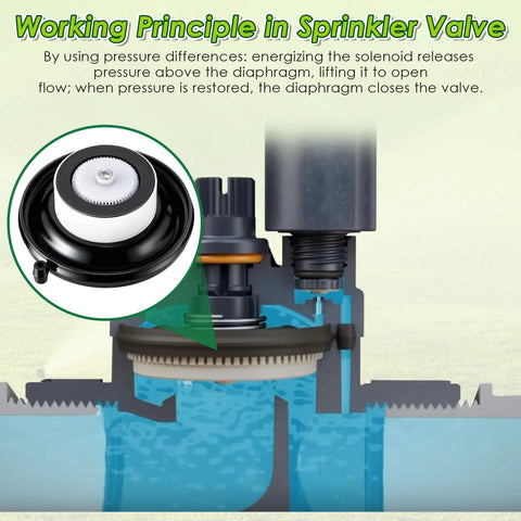 Gulfmew 4-pack 1in PGV diaphragm irrigation valve replacement; front view with inset diaphragm