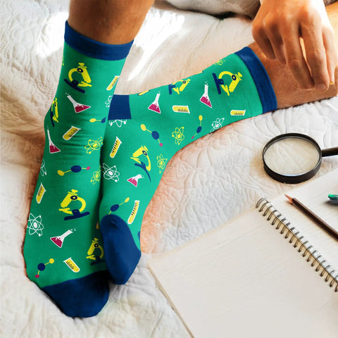 Funny Nerdy Socks For Men And Women Science Teacher Stocking Stuffers Pharmacist Gift Chemistry Physics Neuroscience Humor