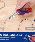 Mini Pliers Set 3-Piece Handy Tool Kit With 4 Inch Diagonal Pliers, 5 Inch Long Nose Pliers, And 6 Inch Needle Nose Pliers For Crafts