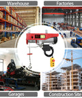 Beefy 110V Electric Hoist Winch 440 Lbs Capacity with 14 Ft Wired Control and 40 Ft Lift Height for various lifting tasks