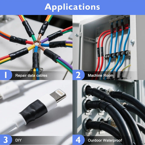 Pro Grade 650 Piece Heat Shrink Tubing Kit With Portable Case For Wire Insulation and Cable Protection applications in various setups