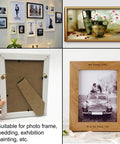 100 Pack Small Triangle Ring Steel Picture Hangers With Screws Gold Finish showcasing in various photo frames and artworks