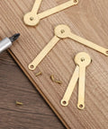 Four Pack Lid Support Hinges 4.5 By 0.79 Inches 180 Degree Folding Lift Stay Hinges Gold for cabinets and wooden boxes