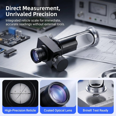 Digital Reading Microscope With 20X And 40X Magnification For Metalworking, Built In Reticle Scale 0.01mm And 0.005mm
