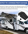 Right Side RV Awning Motor Cover 643922 For Camper Awnings And Drive Head End Caps Replacement Front End Cap For Awnings On Trailers Fits Various Systems Beefed Up Heavy Duty Durable Black, RV awning on motorhome