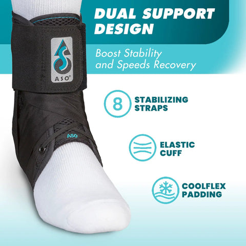 Lace Up Ankle Stabilizer For Sprained Ankles And Peroneal Tendonitis Pro Grade All Day Comfort Orthopedic Ankle Support Black Large