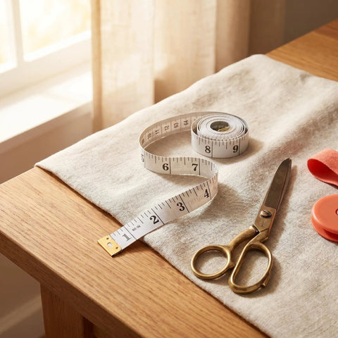 Soft Body Measurement Tape With Dual Scale 60 Inch And 150 Cm Non Stretch Lightweight Flexible Tape for sewing on table with scissors