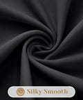 Close-up of Black Halloween Privacy Curtains Two Panels 52 By 72 Inches Light Filtering Window Drapes fabric texture