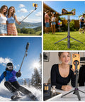 4 In 1 Magnetic Tripod For iPhone With 1 Quarter Inch Screw 53 Inch MagSafe Selfie Stick Tripod With Wireless Remote And Metal Ring