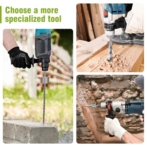 SDS Max T Post Driver For Fence Posts And Hammer Drills Compatible With Bosch DeWalt Makita Milwaukee in action