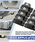 8 Pack Rubber Vibration Isolator Mounting Brackets for Outdoor Mini Split AC Condenser with Heavy Duty Anti Vibration Mounts