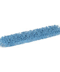 Heavy Duty Loop End Cotton Dust Mop Head 36 Inches Wide Blue commercial floor sweeper on a white background.