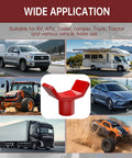 ForoGore Red Bottle Jack Adapter 12 Ton Lift Extender Sleeve for Lowered Cars and Trucks, heavy-duty design for stability on various vehicles.