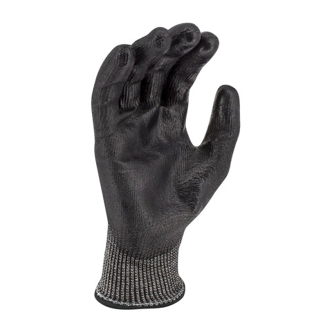 Beefed Up Cut Resistant Work Glove A5 Level with 13 Gauge Nylon HPPE Fiberglass Shell, PU Palm Coating, Size XL, palm view