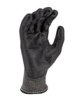 Cut Level A5 Touchscreen Glove With PU Palm, 13 Gauge Nylon HPPE Fiberglass Shell, Oil And Water Resistant, Size XS, palm view