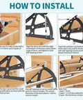 How to install Two Layer Shoe Cabinet Hinge Flip Frames Stainless Steel with board fitting illustration and step-by-step guide.