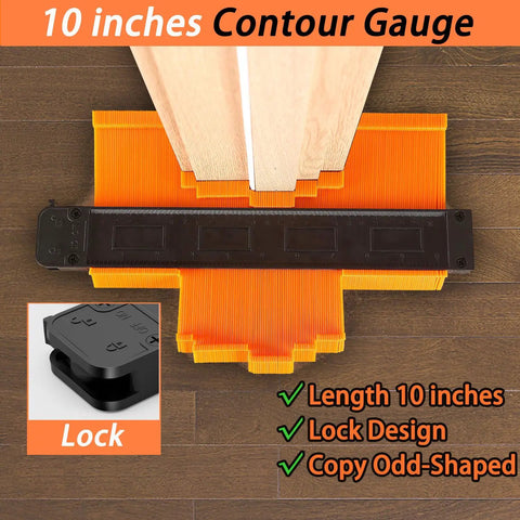 6 In 1 Heavy Floor Install Kit For Laminate And Vinyl Plank, Pro Tapping Block And Push Tongue And Groove Tool, Seam Setter, 10-inch contour gauge