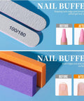 Nail Soaking Bowl Kit For At Home Manicure With Acetone Proof Hand Bowl Gel Polish And Dip Powder Remover nail buffers shown