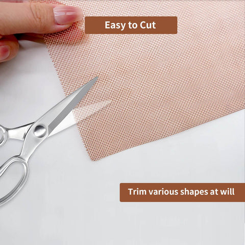 Scissors trimming DIY Copper Mesh Jewelry Organizer Sheet 8.2 By 11.8 Inches 18 Mesh Earring Display Grid for Picture Frames