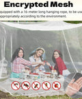 10x10x8.2 Ft Outdoor Mosquito Netting For Camping Patio And Travel With Hanging Ropes Easy Setup High Density Mesh Keeps Out Mosquitoes Bugs Black Large Net Shelter For Home Backyard Campsites
