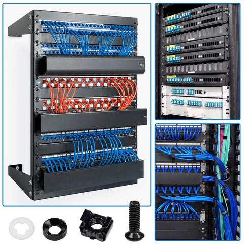 40 Sets M6 Rack Mount Hardware Kit With Cage Nuts, Screws, Nylon Lock Washers, And Washers For Server Racks installation
