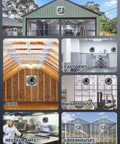 12 Inch Wall Mounted Shutter Exhaust Vent Fan With Thermostat in garage, attic, factory, warehouse, restaurant, greenhouse setups