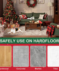 Festive living room showcasing 12 Piece Rug Pad Gripper Set for Hardwood Floors with Non Slip Pads and Reusable Carpet Tape Anchors.