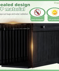 120 Gallon Outdoor Storage Box With Lid, Lockable, Waterproof And UV Resistant, Resin Deck Box With Wood Grain Look